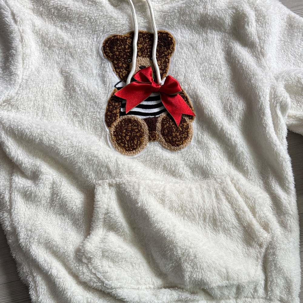 Almost Famous Cream Teddy Bear Sweater